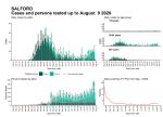 Rates of testing and cases in Salford